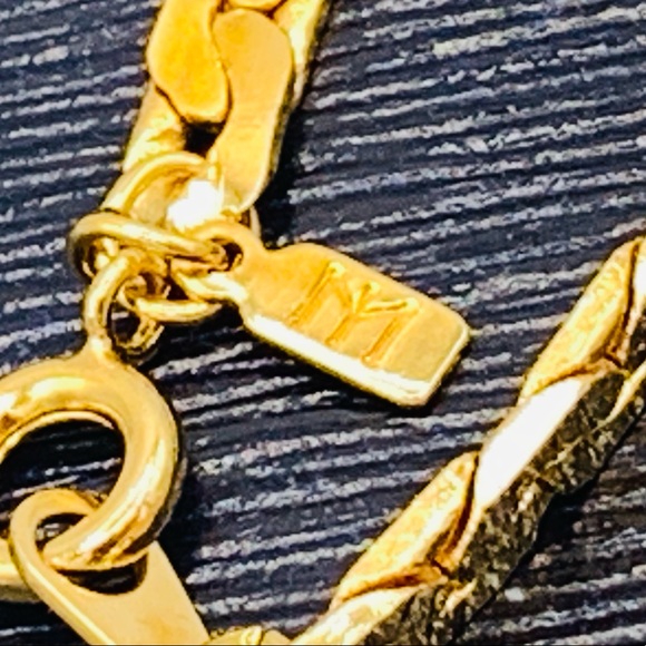 Vintage MERLITE 30” signed gold chain necklace new old stock - Picture 10 of 11
